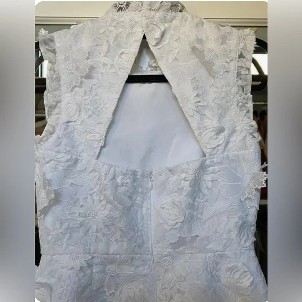 J. Crew White Floral Lace Mini Dress - Picture 4 of 9